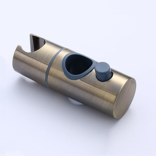 Wuyangcun Support douchette réglable 24 mm en plastique rotatif 360° avec bouton pour barre de douche sans perçage (Bronze vert)