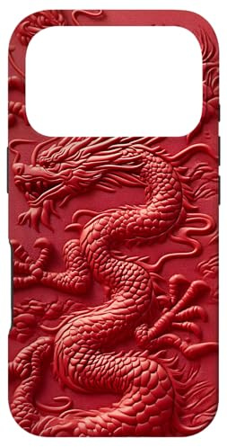 Dragon, Rouge Asiatique et Japonais, Chinois, coréen Coque pour iPhone 17 Pro