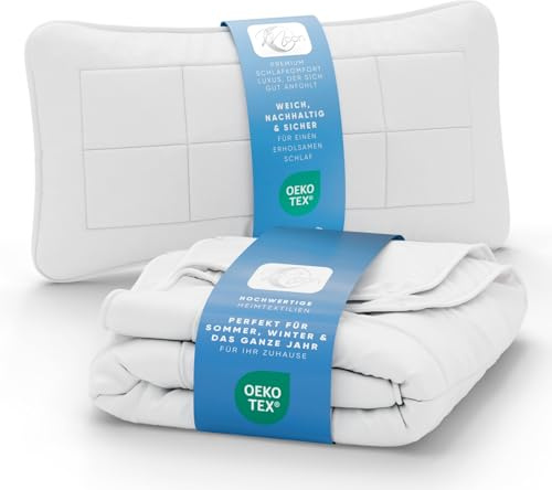 Moon Classic 1er Bettenset 4-Jahreszeiten inkl. Kopfkissen 135x200 cm/40x80 cm 100% Polyester (564427)