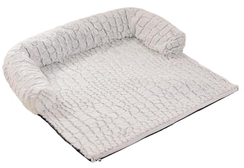 Niesel Hundebett für Sofa, rutschfest, waschbar, mit erhöhtem Rand, beruhigende Hundehütte, Sofamatte, für Zuhause, Wohnzimmer, Küche, Balkon, Ruheapartment