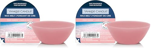 Yankee Candle Wax Melts | Pink Sands | bis zu 8 Stunden Duft | 1 Stück (Packung mit 2)