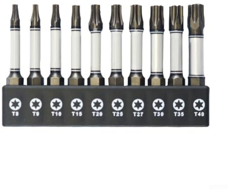 Set di 30 punte per cacciavite con supporto magnetico, croce PH1, PH2, PH3 e punte esagonali, compatibili con Torx T8 a T40 per driver e cacciaviti elettrici