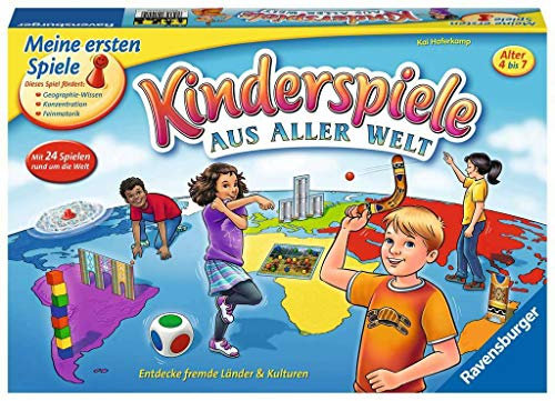 Ravensburger 21441 - Kinderspiele aus aller Welt - Spielesammlung für Kinder, 24 Minispiele für 2 bis 4 Spieler ab 4-7 Jahren