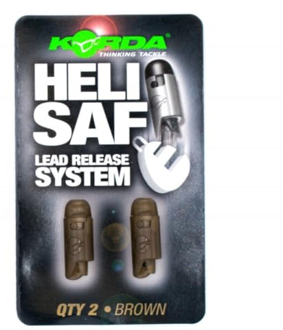 Korda Heli Safe Brown - 2 Lead Clips, Bleiclips, Angelzubehör zum Karpfenangeln, Karpfenzubehör