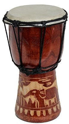 20cm Djembe Trommel Bongo Elefant Holz A2