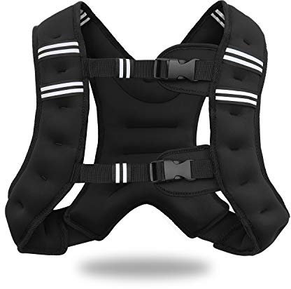 VIVITORY Gewichtsweste Workout-Ausrüstung, 5 kg/8,2 kg Körpergewichtsweste für Männer Frauen Krafttraining Laufen Fitness Muskelaufbau Gewichtsverlust Gewichtheben (8,2 kg, Schwarz)