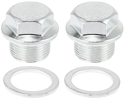X AUTOHAUX Tapón De Drenaje De Aceite Para GM 2 Piezas Acero Inoxidable