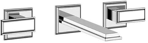 Gessi Eleganza, set pronto per il montaggio, per rubinetteria a 2 maniglie con bocca di erogazione 210 mm, senza scarico, 46090, Colorazione: Ottone antico