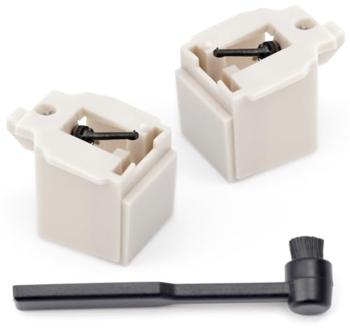 ATN3600L Diamond Record Player Needles Replacement Stylus Compatible with Audio-Technica AT-LP60X, AT-LP60XBT, and AT-LP60XBT-USB Turntable Needle Replacement, 2PCS with Stylus Cleaning Brush