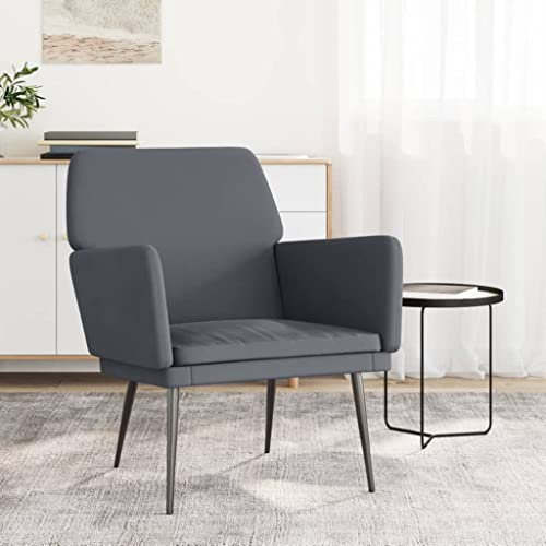 DYRJDJWIDHW Sessel,stillsessel,schaukelstuhl Wohnzimmer,Sessel Dunkelgrau 62x79x79 cm Samtpapasansessel,relaxliege,Rocking Chair,stillstuhl,
