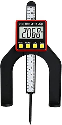 UNbit Medidor de Profundidad Digital 2 en 1 Herramienta for reparación de construcción de carpintería 0-80 mm