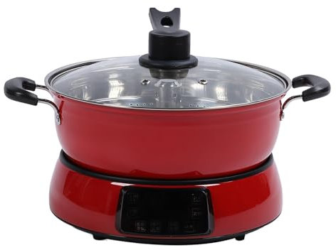 Cuiseur à Riz de Grande capacité 6L, Haute Puissance, Conception de Levage, élimination du Sucre, Fonction Intelligente avec Cuisson Rapide et Riz Sain (rouge)