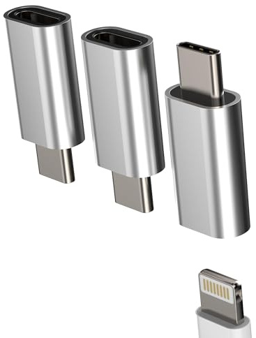 Adaptador Lightning hembra a USB C macho (3 paquetes) compatible para Samsung y Apple para iPhone 15 Pro y iPad Mini Accesorios