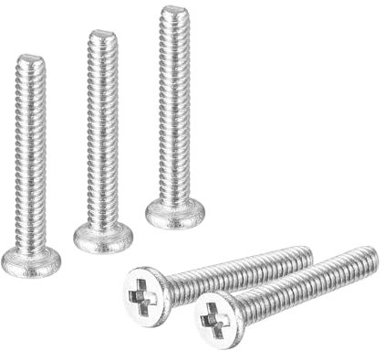 sourcing map M1.2-0.25 x 8 mm 20 viti a testa rotonda piatta in acciaio inossidabile 304 Phillips Drive Viti di fissaggio hardware per il collegamento di mobili