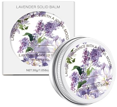 Parfum solide à la lavande, baume portable parfumé pour femme, baume de voyage durable pour femme, parfum floral naturel, eau de parfum lavande, parfait pour une utilisation en voyage