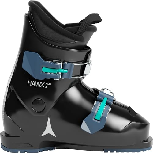 Atomic HAWX Kids 2 Junior Ski Boots (Black/Teal, 20/20.5)