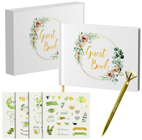 Libro degli ospiti per matrimonio, 120, adesivo per matrimonio, 25 x 18, libro degli ospiti personalizzato, libro degli ospiti per matrimonio con domande, album fotografico per matrimonio, da