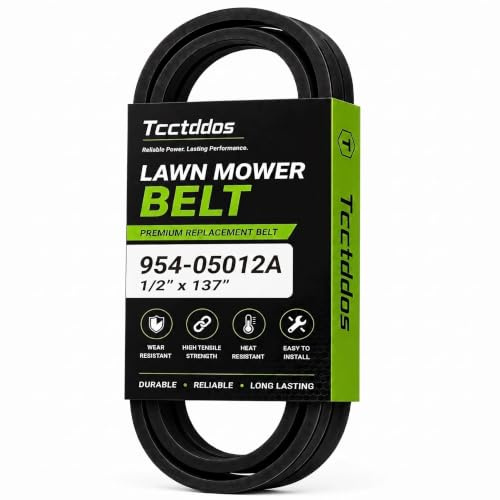 Cinghia di ricambio per tosaerba, 1/2 x 348 cm, ponte di ricambio per tosaerba MTD/Cub Cadet 754-05012 754-05012A 954-05012 954-05012A 954-05012A Gravely 07200524