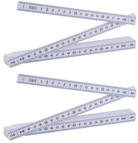 Metre Pliant, Règle Pliante, 2m Règle en Plastique, Mètre Pliable, Metro Plegable, 10 Sections Règle de Charpentier Pliante, avec Graduation Duplex, pour Menuisiers,Chantiers de Construction,Bricolage