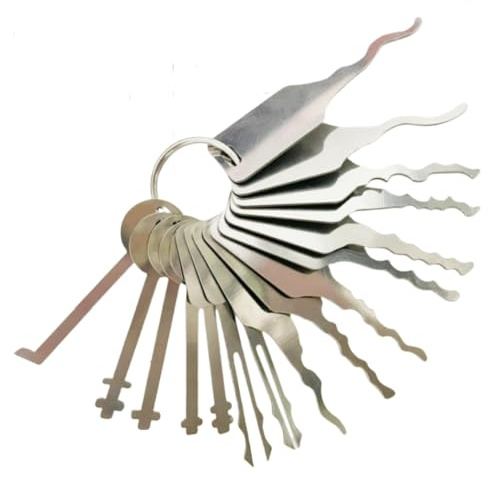 SANHOOII Türöffnungswerkzeug Set - Schlossöffner Werkzeug für Anfänger und Profis, Dietrich Reparaturwerkzeug, Passend für Elektroautoschlösser, Aktenschränke, Autodrehscheiben und Türen