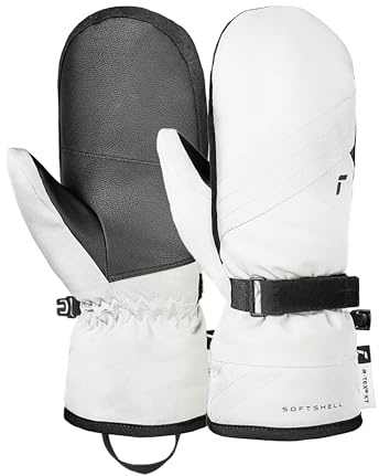 Reusch Ski-Fäustlinge für Damen | extra warm mit Softshell & Langer Stulpe | wasserdichte, atmungsaktive & weiche Winterhandschuhe, für Ski, Outdoor & Freizeit, Größe 6-8,5, Alena R-TEX XT Mitten