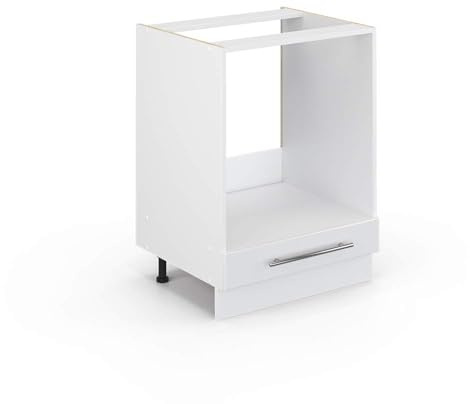 Httxyp Herdumbauschrank, Weiß Hochglanz, 60 cm ohne Arbeitsplatte