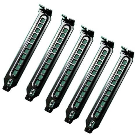 Oxtxuzdm 5-teilige PCI Steckplatzabdeckungen Für Desktop Computergehäuse Zonenlüftungsleitblech Staubdichte Filterplatine Metallbeschichtungen Stahlblech Blindplatten