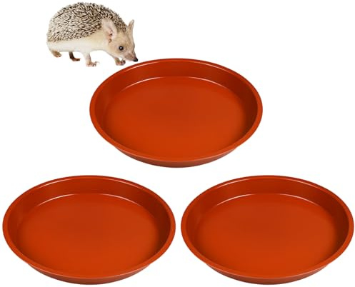 3pcs Hedgehog Feeding Station, Hedgehog Food And Water Bowls For Hedgehog Bedding And Small Pets, Hamster Food Bowl And Guinea Pig Food Bowl For Comfort,Stability,And Outdoor，15.8 Cm Wide, 1.9 Cm Deep