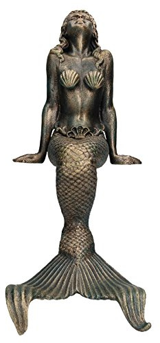 AB Tools 16 Fonte Mermaid Statue Figure Jardin d'ornement Plateau l'étang l'eau Assis