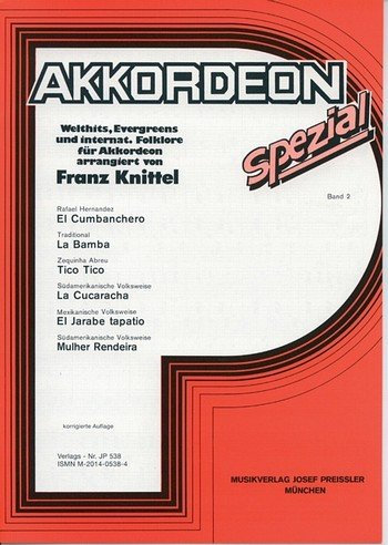 Akkordeon spezial Band 2 : Welthits und Evergreens für Akkordeon