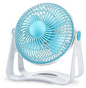 Student fan USB fan mini fan 7 inch USB fan mute mini fan fan student dorm big wind small desk fan mini fan office (blue) (a)