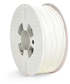 Verbatim PET-G-filament 3D-tryck, 2,85 mm, 1 kg, polyetentereftalat-glykolfilament för materialextrusion, för 3D-skrivare och 3D-penna, filament för 3D-skrivare av PET-G, vit