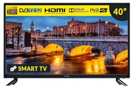 Kiano SlimTV 40 Pollici LED Full HD 1920x1080 DLED Angolo Visione 176° Audio Stereo Dolby 2x8W 3xHDMI 2xUSB Nero Montaggio Parete VESA 200x200