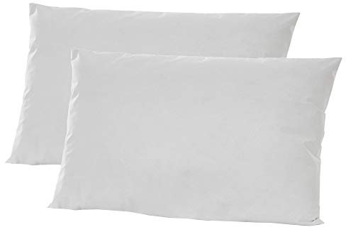 Bedfine Milbenschutz Kissenbezug für Allergiker - Encasing Kissenschutz Doppelpack 40x80 cm weiß, Milbenkotdicht