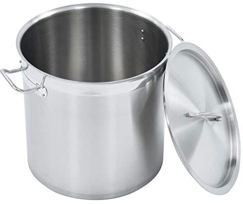 pedkit Olla de Gran Capacidad Olla Cacerolas Baterías de cocina de acero inoxidable 25 L 32x32 cm