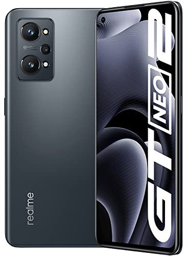 realme GT Neo 2-12+256GB Smartphone Debloqué, Qualcomm Snapdragon 870 5G, Écran AMOLED E4 120 Hz, Charge SuperDart de 65W, Appareil Photo Triple I.A. de 64 MP, Dual Sim, NFC, Noir Neo, EU Version