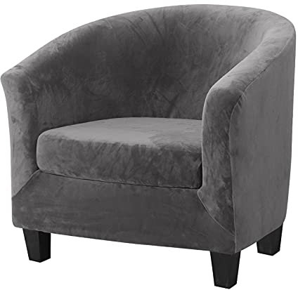 cjc Sesselbezug Stretch Samt Sesselschoner Elastisch Sesselhusse Sesselüberwurf für Stuhl Clubsessel Husse Cocktailsessel Schonbezüge Tullsta Stuhl Sofahusse Waschmaschinenfest