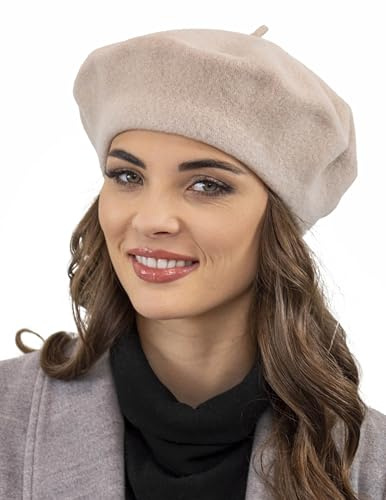 VIVISENCE Winter Baskenmütze Aus Wolle Für Damen Herbst Barette Warm Und Gemütlich Klassischer Schnitt Elegante Perfekte Für Herbst Und Wintertage Modell 7073
