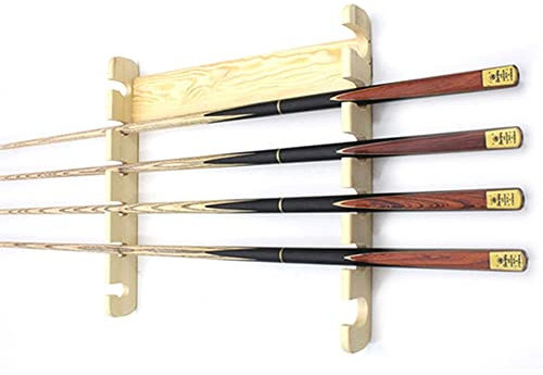 Pool-Stick-Halter, 6 Billard-Queue-Rack-Wandhalterung, Lagerregal Für Billardqueues Aus Massivem Holz, Zubehör Für Billardtische (Farbe : Natural, Größe : 60x60cm)