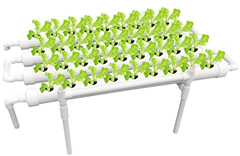 SHZICMY Hydroponic System Outdoor / Indoor per verdure erbe in casa Hydroponic Grow Kit con PVC, 36 fori idroponica idroponica cera giardino sistema di irrigazione a 1 strato