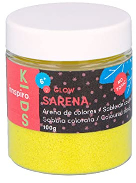 INNSPIRO Sand, phosphoreszierend, Gelb, 100 g, für Dekoration und Basteln
