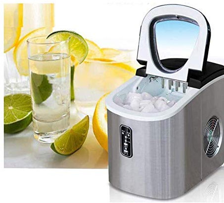 Home Produttori di cubetti di Ghiaccio capacità di 12 kg Macchina per la Produzione di Ghiaccio da banco Veloce Compatto con Dimensioni del cubo Nessun impianto Idraulico richiesto Conveniente