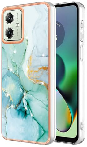 SEAHAI Funda para Motorola Moto G54 5G, Patrones Colores Elegante Delgada a Prueba de Golpes TPU de Goma Suave Carcasa de Silicona Colorida - Verde