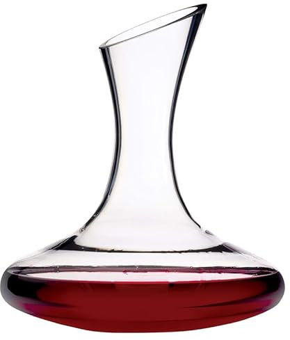 Virsus Decanter in Vetro per Vino DE018, Capacità 1,4 Litri, Misura 21x23 cm, Caraffa Trasparente senza Piombo, Aeratore per Vino, Accessori per Sommelier, Regalo per Feste ed Eventi