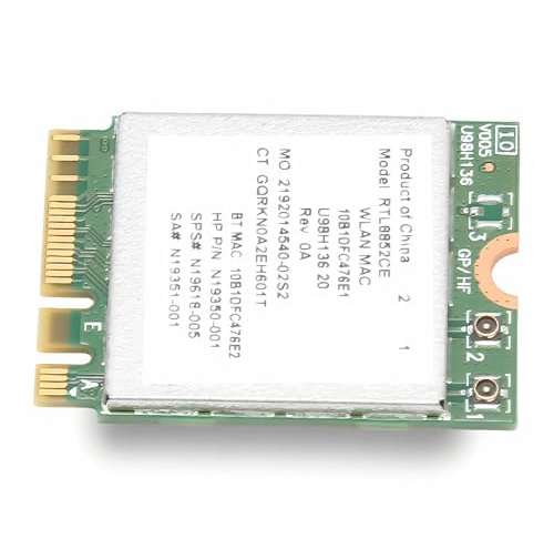 WiFi 6E Wireless Card, Network Card with 5374Mbps Speed, RTL8852CE Chip, NGFF BT5.3 Low Delay Wireless Network Card for Computer Networking