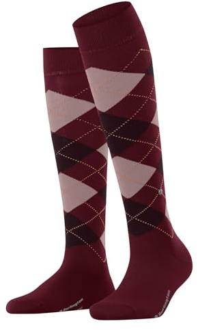 Burlington dam knästrumpor Marylebone W KH ull lång mönstrad 1 par, röd (Cranberry 8033) ny – miljövänlig, 36–41, Röd (Cranberry 8033) ny – miljövänlig, 36-41 EU