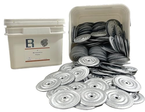 ERS 3 (1,000pc) FM Approved Bullseye Insulation Plates for All Commercial Roofing Needs - Durable and High-Quality Material (Bullseye)
