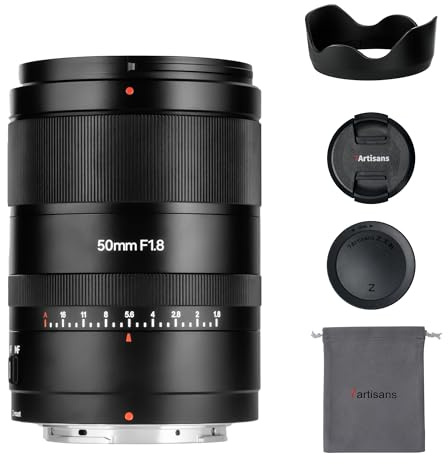 7artisans AutoFocus - Lente de marco completo F1.8 de 50 mm, apertura grande F1.8, compatible con apertura automática/manual y reconocimiento facial/ocular, compatible con Nikon Z5 Z6 Z7 Z6II Z7II Z9,