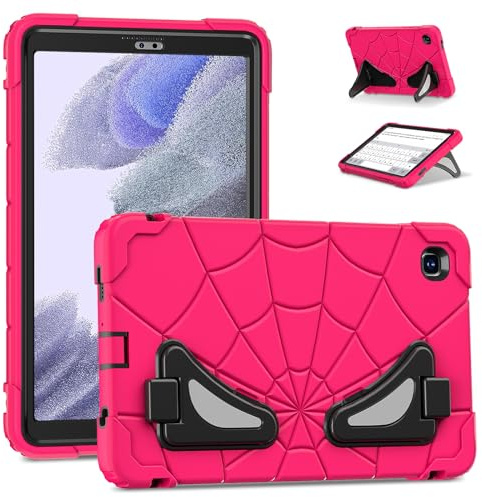 AKABEILA Housse de Protection pour Samsung Galaxy Tab A7 Lite 8,7 T225/T220 (2021), légère et résistante aux Chocs, avec Support pour Enfants, garçons, bébés, Fraises, Noir