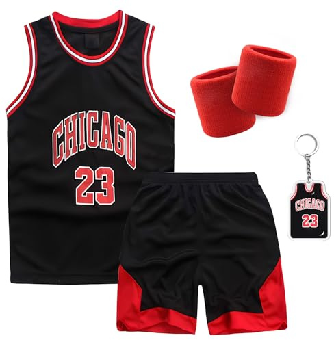 Pardofelis Basketball Trikot für Herren, Basketball Jersey Trainingskleidung Ärmelloses Atmungsaktives Sportbekleidung, Basketball T-Shirt Weste und Shorts mit 2 Schweißband (XL, Schwarz)